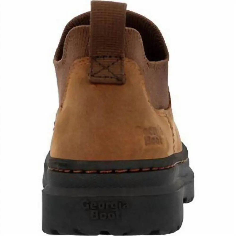Georgia Boot Kids Tan Suede Slip-On Chelsea Boot